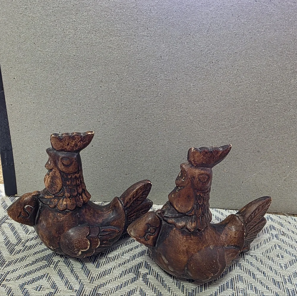 Vtg Treasure Craft Chicken Salt Pepper Shakers #130